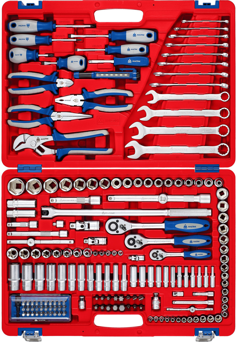 МАСТАК Набор инструментов универсальный, 174 предмета  01-174C