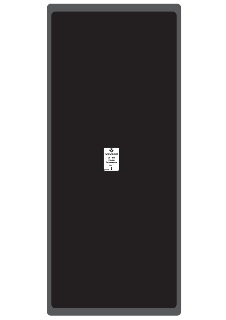 Пластырь R-60 270х880 (1шт/7) (термопресс)