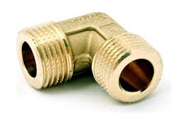 Уголок для компрессора резьба наружная   3/8" латунь 4303