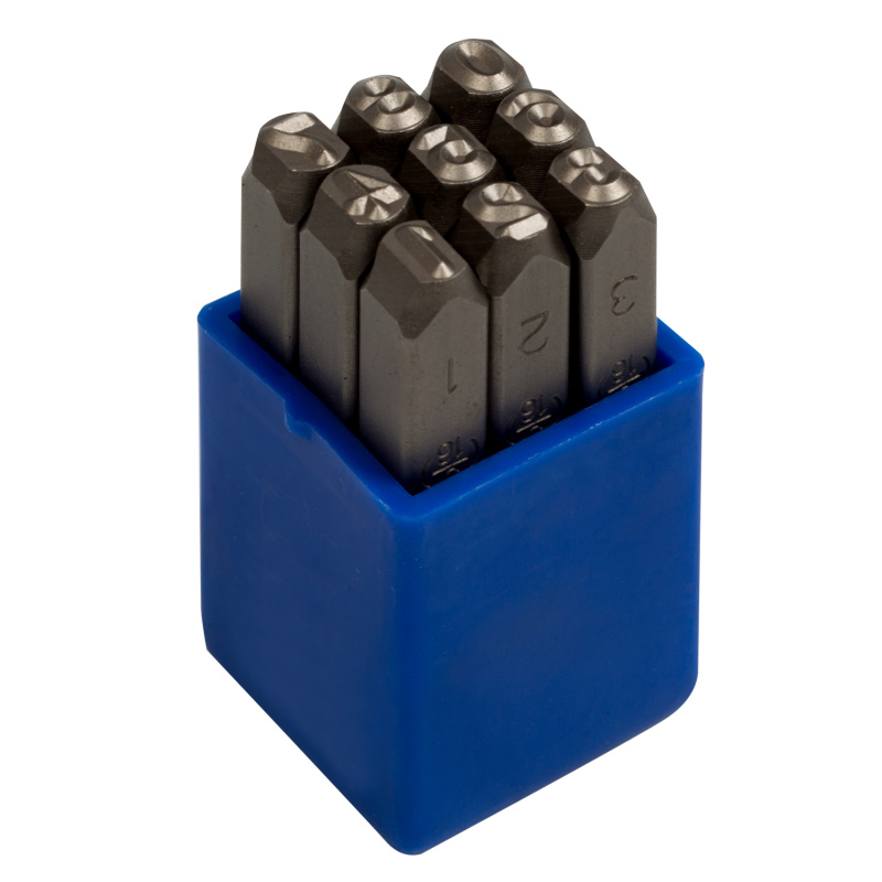 KING TONY Набор ударных клейм 5 мм, цифры, 9 предметов  11409SQ05