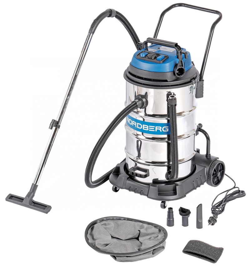 Пылесос двухтурбинный 80л 2400 Вт NORDBERG NV82