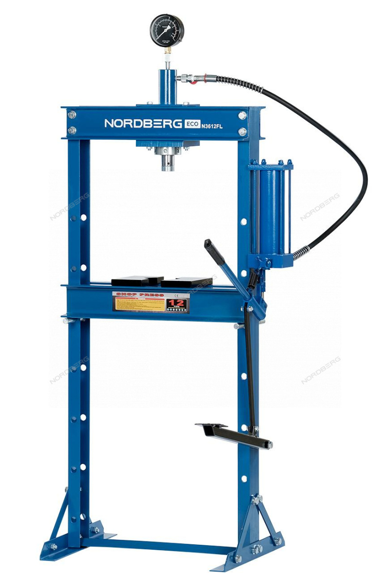 Пресс гидравлический 12т, разборная рама NORDBERG N3612FL