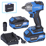 Гайковерт аккумуляторный,1/2",21В,500Нм с двумя 4A аккум. и зар.уст-вом, в кейсе NORDBERG NE802K